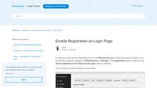
                            1. Enable Registration on Login Page – Shopkeeper — Help Center