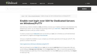 
                            6. Enable root login over SSH for Dedicated Servers on Windows/PuTTY