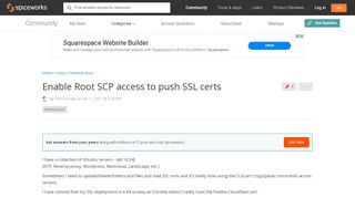 
                            11. Enable Root SCP access to push SSL certs - Linux Forum ...