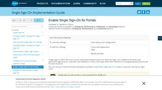 
                            13. Enable Single Sign-On for Portals - Salesforce Developers