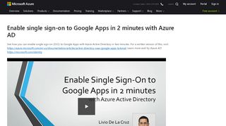 
                            5. Enable single sign-on to Google Apps in 2 minutes with Azure AD