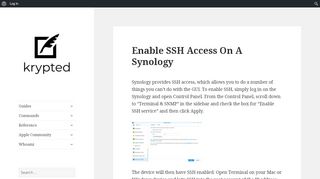 
                            9. Enable SSH Access On A Synology - krypted.com