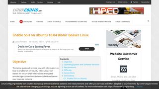 
                            10. Enable SSH on Ubuntu 18.04 Bionic Beaver Linux - LinuxConfig.org