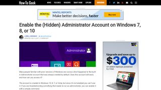 
                            4. Enable the (Hidden) Administrator Account on Windows 7, 8, or 10