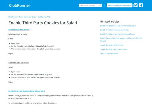 
                            11. Enable Third Party Cookies for Safari - ClubRunner Support Center