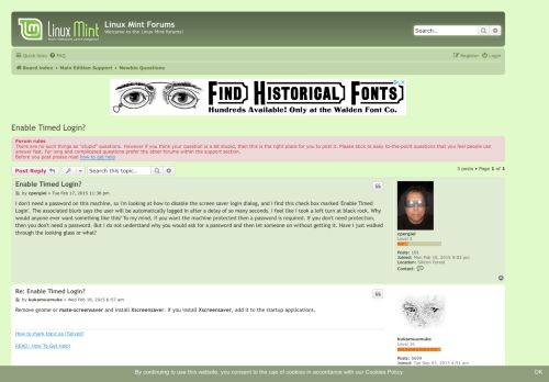 
                            11. Enable Timed Login? - Linux Mint Forums