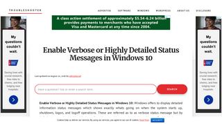 
                            8. Enable Verbose or Highly Detailed Status Messages in Windows 10 ...