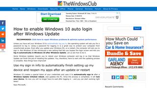 
                            4. Enable Windows 10 auto login after Windows Update