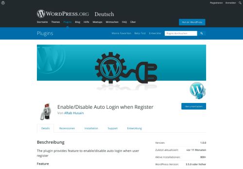 
                            10. Enable/Disable Auto Login when Register | WordPress.org