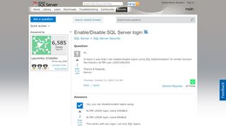 
                            12. Enable/Disable SQL Server login - MSDN - Microsoft