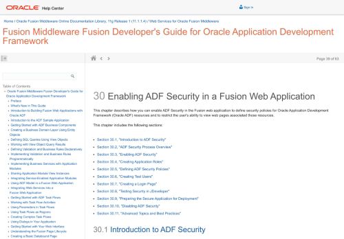 
                            3. Enabling ADF Security in a Fusion Web Application - Oracle Docs