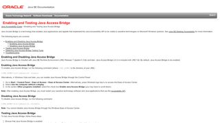 
                            1. Enabling and Testing Java Access Bridge - Oracle Docs