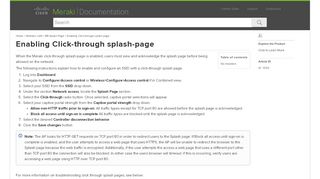 
                            7. Enabling Click-through splash-page - Cisco Meraki