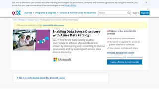 
                            12. Enabling Data Source Discovery with Azure Data Catalog - edX