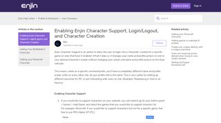 
                            13. Enabling Enjin Character Support, Login/Logout, and Character ...