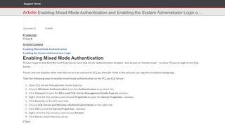 
                            10. Enabling Mixed Mode Authentication and Enabling the System ...