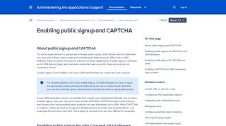
                            7. Enabling public signup and CAPTCHA - Atlassian Documentation