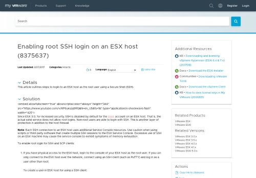 
                            2. Enabling root SSH login on an ESX host (8375637)