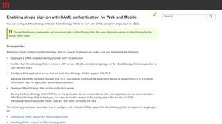 
                            8. Enabling single sign-on with SAML authentication for Web ...