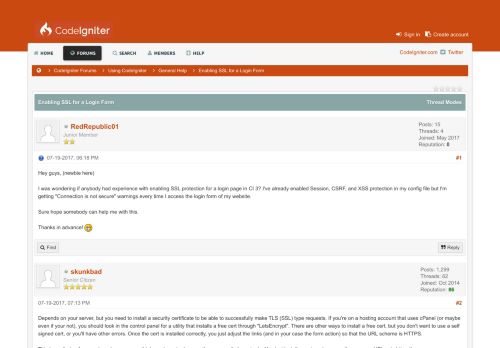 
                            7. Enabling SSL for a Login Form - CodeIgniter Forums