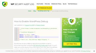 
                            6. Enabling WordPress Debugging & Debug Log File