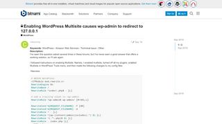 
                            8. Enabling WordPress Multisite causes wp-admin to redirect to 127.0.0.1