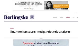 
                            5. Enalyzer har succes med gør det selv-analyser - Berlingske