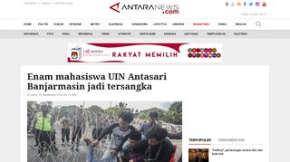 
                            11. Enam mahasiswa UIN Antasari Banjarmasin jadi tersangka - ANTARA ...
