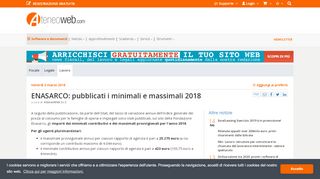 
                            12. ENASARCO: pubblicati i minimali e massimali 2018 - AteneoWeb