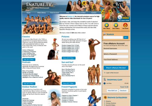 
                            10. Enature | Online Naturist & Nudist Movie Downloads