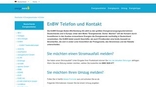 
                            11. EnBW Telefon und Kontakt - Energiemarie