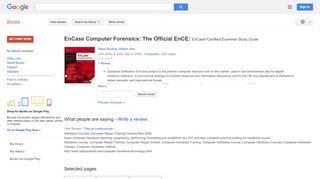 
                            12. EnCase Computer Forensics: The Official EnCE: EnCase?Certified ...