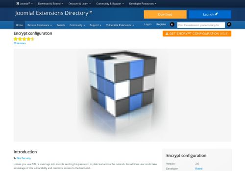 
                            2. Encrypt configuration, by Ratmil - Joomla Extension Directory