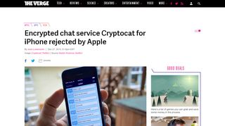 
                            13. Encrypted chat service Cryptocat for iPhone rejected by Apple - The ...