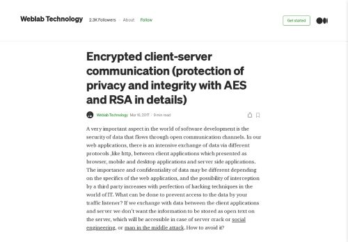 
                            11. Encrypted client-server communication (protection of privacy and ...