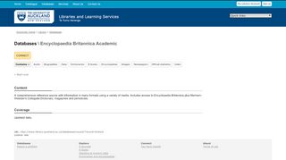 
                            13. Encyclopaedia Britannica Online - Databases - The University of ...