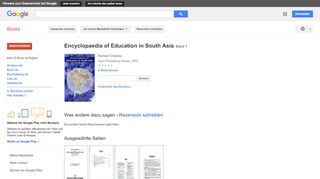 
                            6. Encyclopaedia of Education in South Asia - Google Books-Ergebnisseite