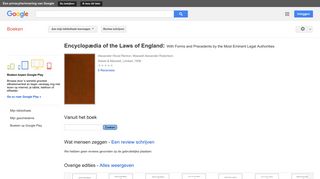 
                            11. Encyclopædia of the Laws of England: With Forms and Precedents by ...