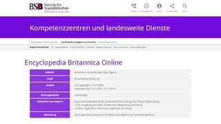 
                            8. Encyclopedia Britannica Online - Bayerische Staatsbibliothek