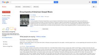 
                            7. Encyclopedia of American Gospel Music