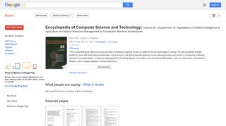 
                            12. Encyclopedia of Computer Science and Technology: Volume 25 - ...