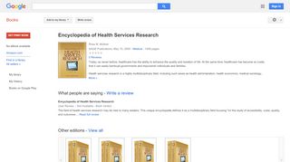 
                            12. Encyclopedia of Health Services Research