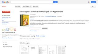 
                            11. Encyclopedia of Portal Technologies and Applications