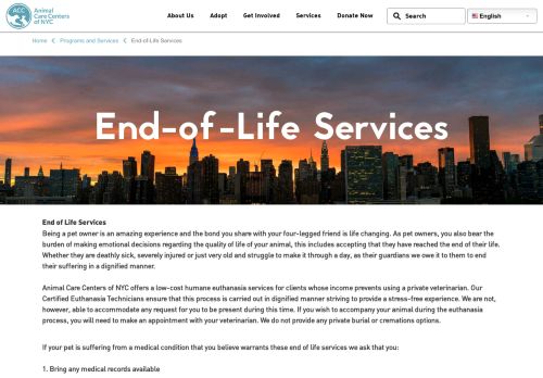 
                            1. End-of-Life Services - Animal Care Centers of NYC (ACC)