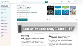 
                            11. End of Semester 3 Test - Scribd