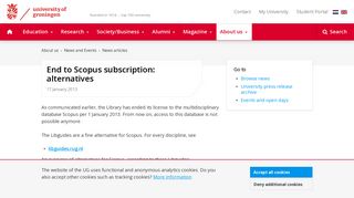 
                            12. End to Scopus subscription: alternatives | News articles | News ... - RuG