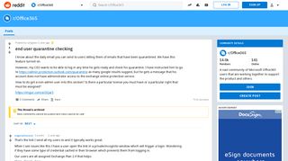 
                            6. end user quarantine checking : Office365 - Reddit