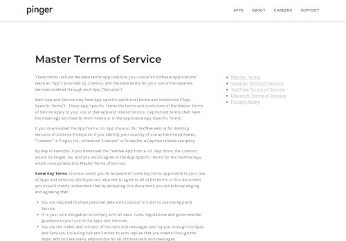 
                            7. End User Terms - Pinger