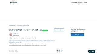 
                            10. End user ticket view - all tickets – Zendesk Support