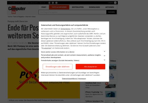 
                            9. Ende für Postpay: DHL trennt sich von weiterem Service - COMPUTER ...